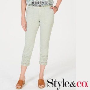 Style & Co Green Capri Pants NWT